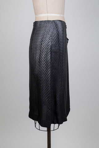 Jupe serpent gris effet portefeuille (6)