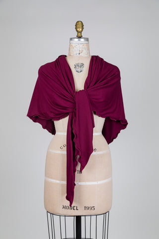 Châle prune douceur