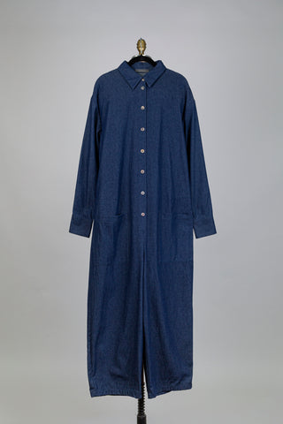 Jumpsuit chemisier en denim (S)