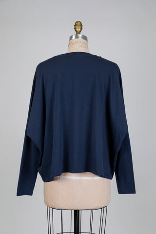 Navy oversized sweatshirt (S+)