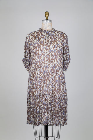 Robe romantique brun et violet (6)