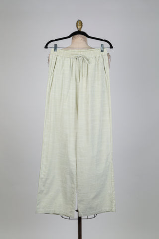 Pantalon à fines rayures vert et blanc (6)