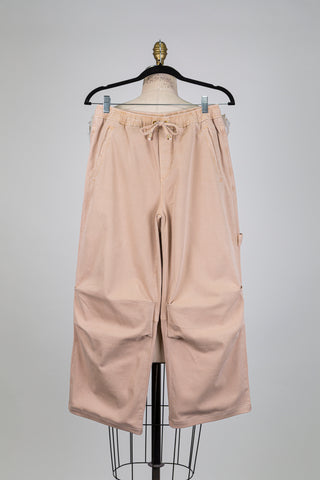 Cropped sand pants with elasticated waist (6)