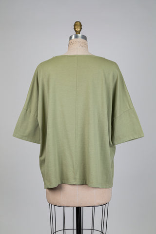 T-shirt oversized vert pastel (M+)