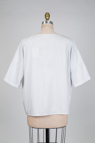 Haut oversized gris perle (M+)