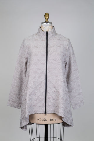 Veste trapèze brume grège (S)