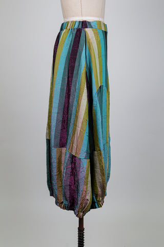 Metallic striped bubble skirt (S)