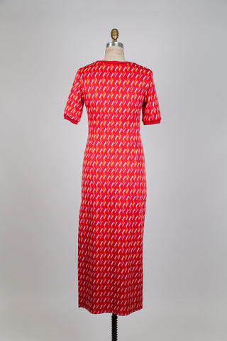 Robe t-shirt orange à motif graphique (S-M-L)