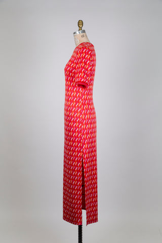 Robe t-shirt orange à motif graphique (S-M-L)