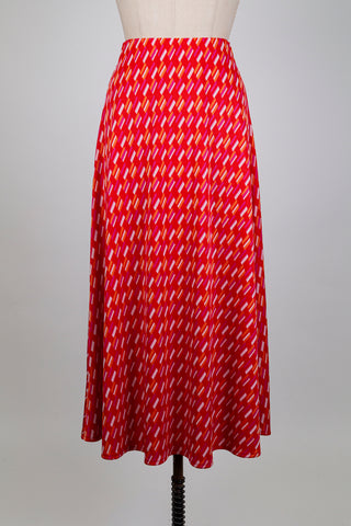 Orange graphic print skirt (S+M)