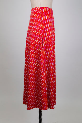 Orange graphic print skirt (S+M)