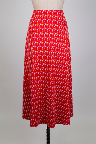 Orange graphic print skirt (S+M)