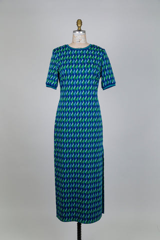 Blue Graphic Print T-Shirt Dress (M)