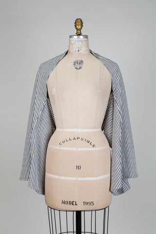 Bolécharpe à rayures crème et noir