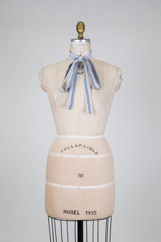 Colonel jacket in blue striped jacquard (OS)