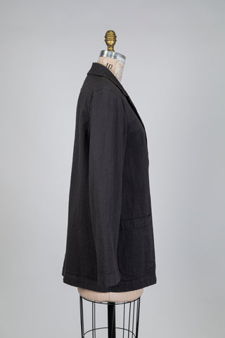 Textured slate cotton blazer (S)