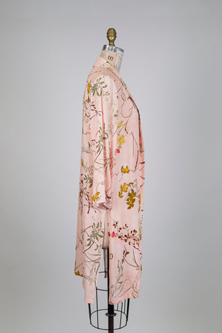 Veste légère rose botanique (S)