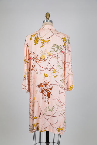 Veste légère rose botanique (S)