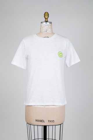 White T-shirt with green smiley face (6)