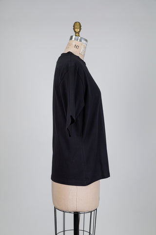 T-shirt classique noir en coton bio (M)