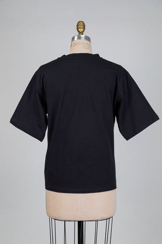 T-shirt classique noir en coton bio (M)