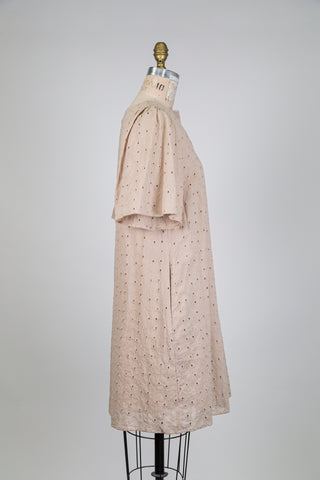 Sand-colored broderie anglaise dress (6)