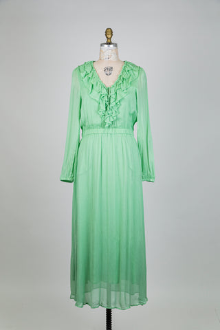 Robe romantique vert menthe (6)