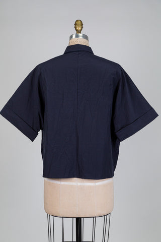Navy oversized blouse (S)