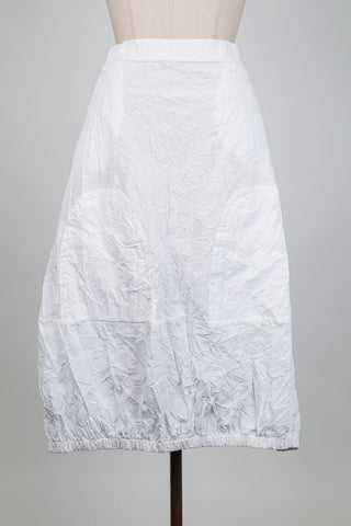 White crinkled balloon skirt (S)
