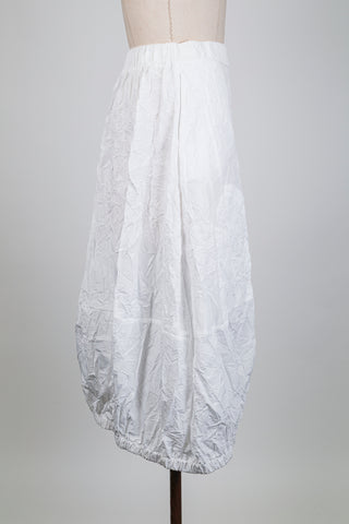 White crinkled balloon skirt (S)