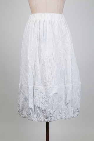 White crinkled balloon skirt (S)