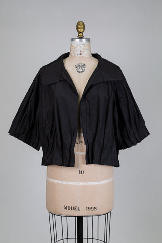 Black jacket with pleated hems (S)