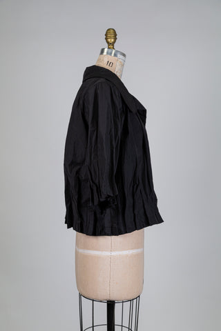 Black jacket with pleated hems (S)