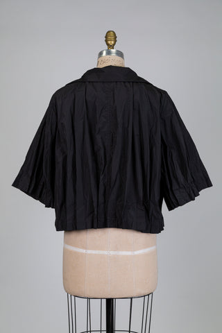 Black jacket with pleated hems (S)