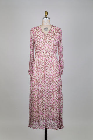 Robe rêveuse nuances rose et brun (6)