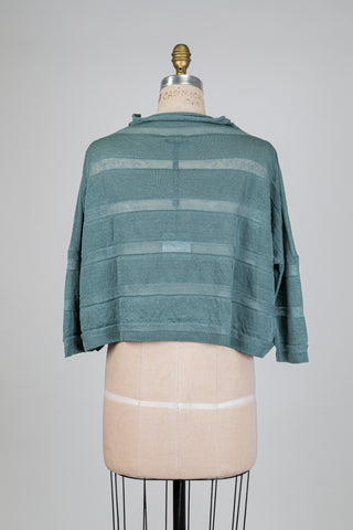 Chandail vert d’eau en lin bio (TU)