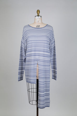 Tunique rayures bleues deux façons (TU)