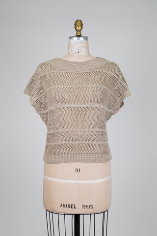 Haut sable en maille ajourée (TU)