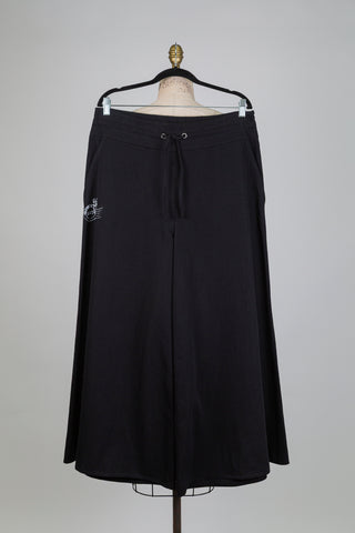 Jupe culotte noire à estampe tout en douceur (L)