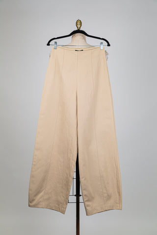 Pantalon beige à ampleur douce (S)