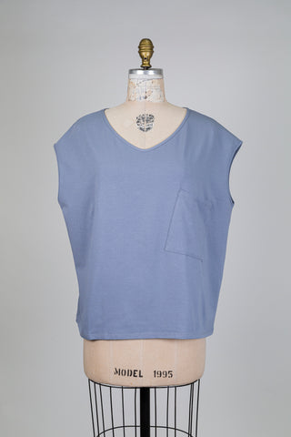 Blue cotton tank top (L+XL)