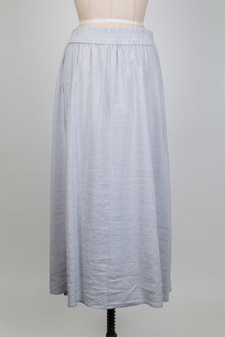 Flared skirt in pearly grey weave (S+L)