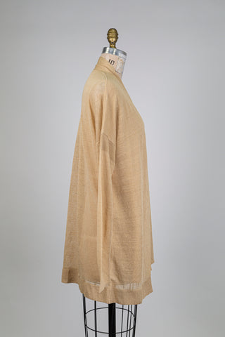 Cardigan long en lin sable (TU)