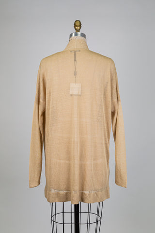 Cardigan long en lin sable (TU)