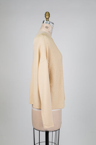 Chandail oversized sable texturé effet coquillage (TU)