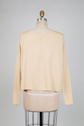 Chandail oversized sable texturé effet coquillage (TU)