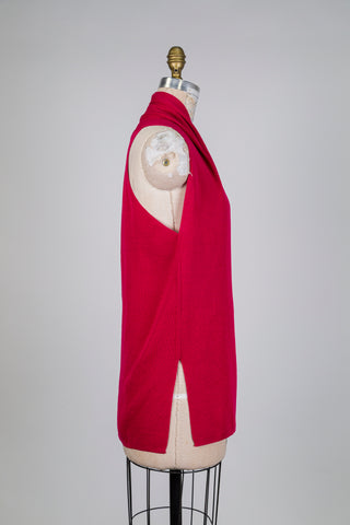 Cardigan rose framboise à col châle (TU)