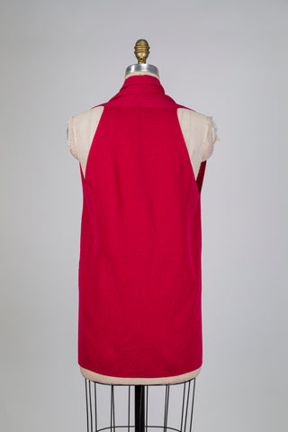 Cardigan rose framboise à col châle (TU)