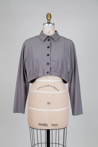 Chemisier écourté gris (M)