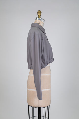 Chemisier écourté gris (M)